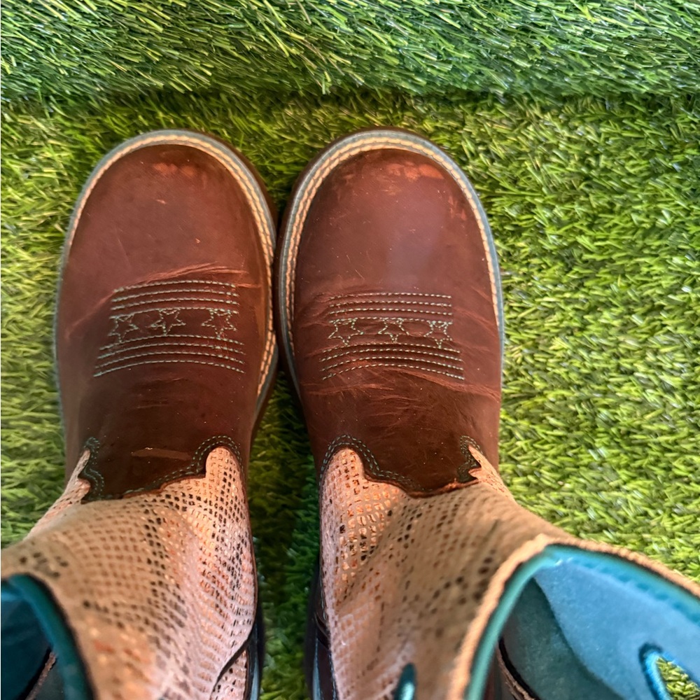 Ariat Fatbaby Heritage Python Print Brown Leather… - image 7